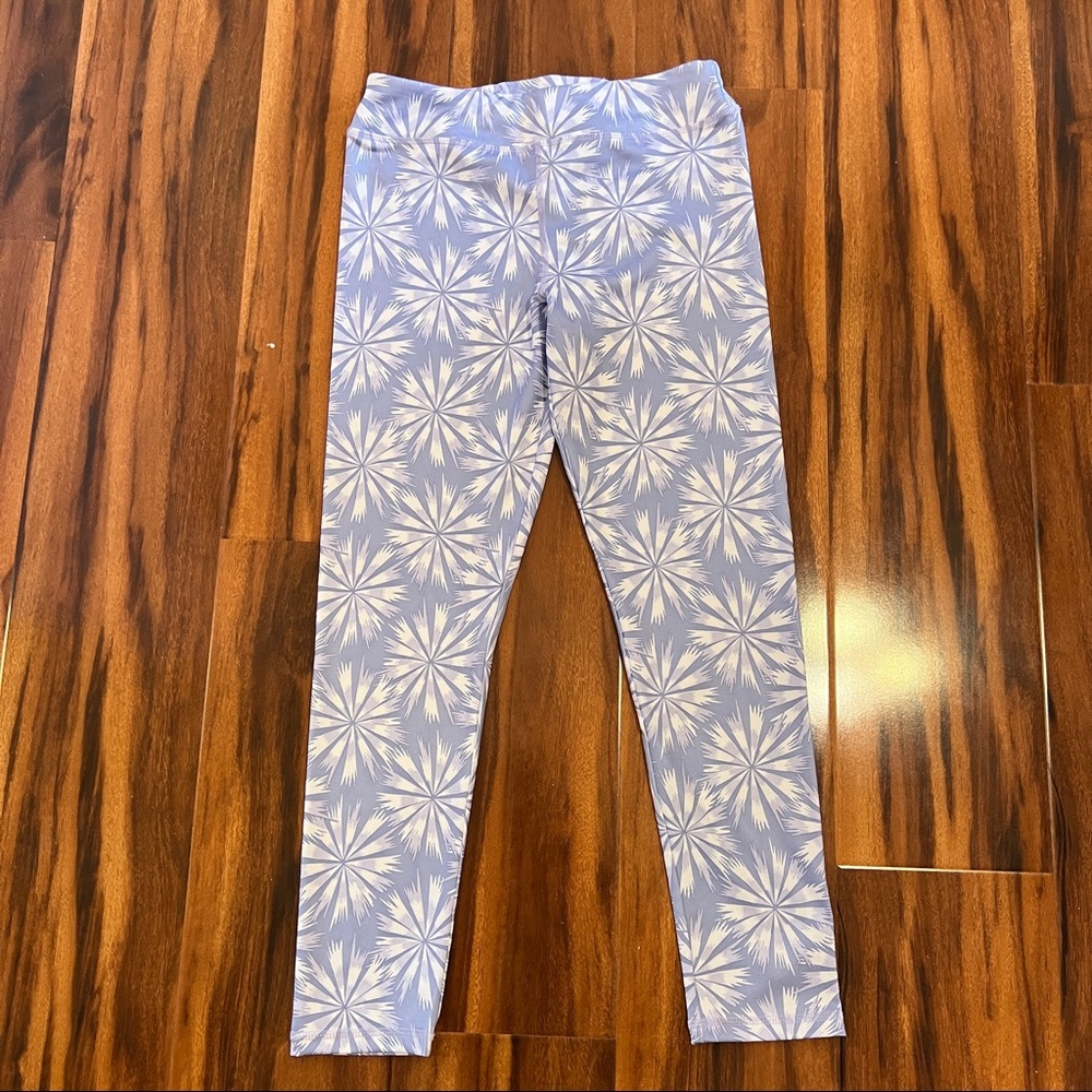 Gymboree girls blue snowflake athletic leggings size xl